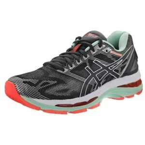 NEW Asics GEL NIMBUS 19 Womens Grey Seafoam Coral 6 D Wide 37 EUR
